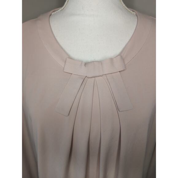 Karl Lagerfeld Paris coquette feminine pink bow blouse XL - Picture 2 of 10